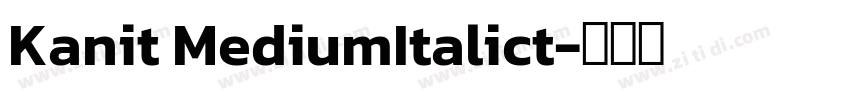 Kanit MediumItalict字体转换